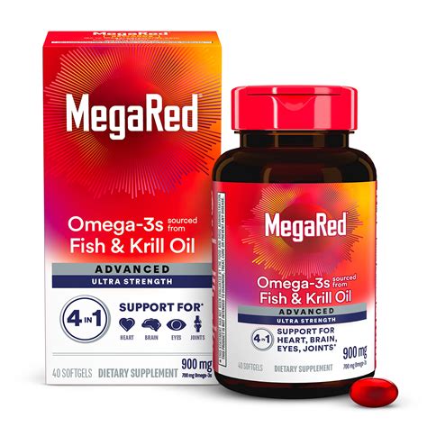 Amazon.com: MegaRed Fish Oil + Krill Oil 900mg Omega 3 Supplemen.